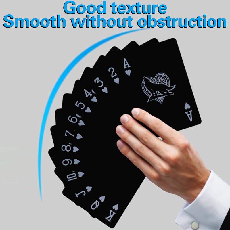 Черный пластиковый магический покер ПВХ водонепроницаемый шахматы и карты досуг игра покер настольная игра аксессуары