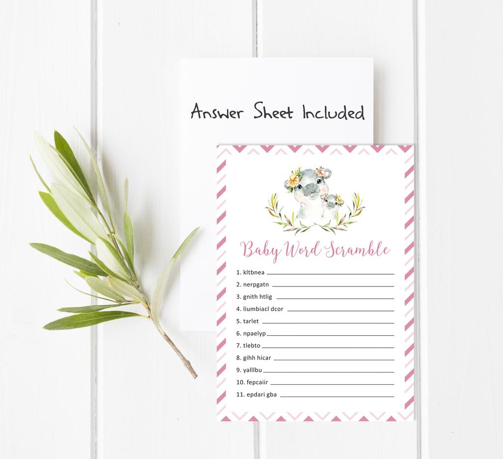 Inkdotpot Игровой набор Baby Shower из 50 игр BabyA AlphabetA ABCA Игра Бегемот Девочка Пол Нейтральная Вечеринка