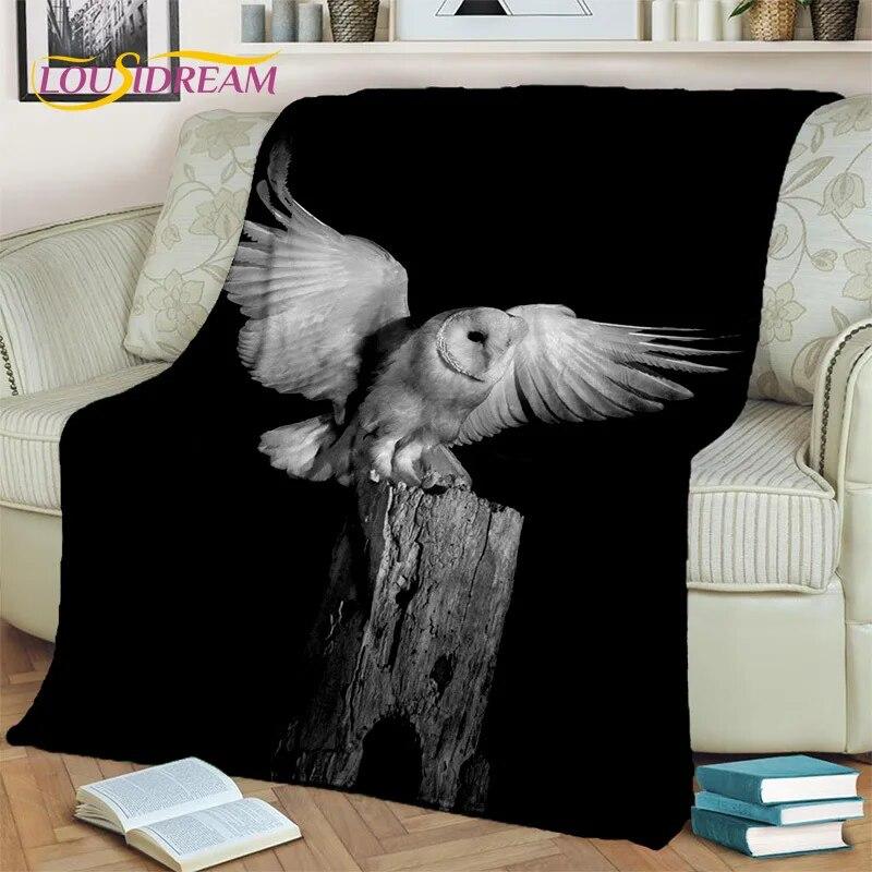 3D мультфильм милая сова серии HD одеяло, мягкое одеяло для дома, спальни, кровати, дивана, пикника, путешествия, офиса, чехол для отдыха, детское одеяло