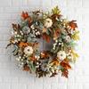 45cm Fall Wreaths Pumpkin Berry Maple Leaf Artificial Wreath Harvest Autumn Door Wreath Christmas New Years Home Hanging Decor