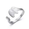 Fashion 925 Sterling Silver Jewelry Christmas Series Simple Generous Lovely Elephant Modeling Female Opening Rings R180