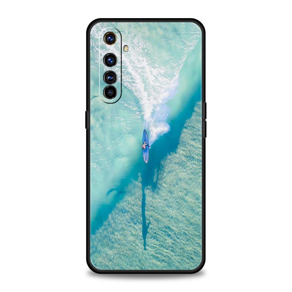 Красивый синий морской модный чехол для Realme 16 15T 14 13 12 11 10 4G 9 8 5G Pro Plus C21 C25 C35 GT5 GT3 GT2 Neo 2 3 3T 5 Чехол