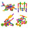 80/100/200Pcs Kids Pipe Building Block Toy Fine Motor Skills Colorful Tube Block Construction Toy Toddlers Boys Girls Educational DIY