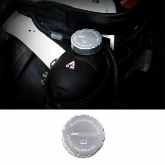 Silver Aluminum Outside Water Tank Cap Cover Trim Fit For Benz C-Class 2015-