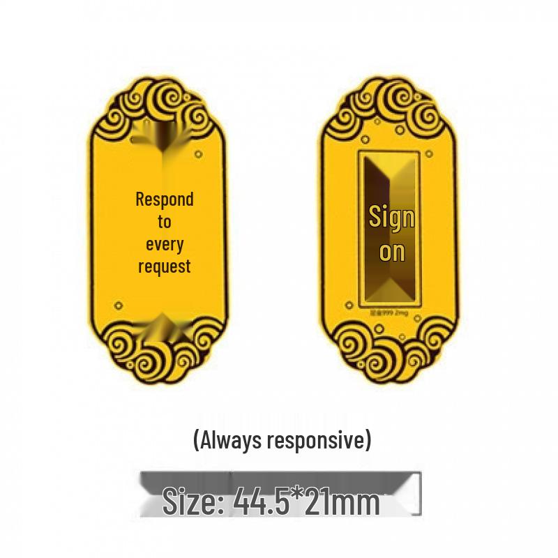 Gold-Plated Wealth & Prosperity Phone Sticker Set - Princess New Year & God of Wealth Designs