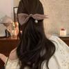 Mesh Pearl Bow Hair Loop Elastic Hair Rope Cute Headstring  Women Girl