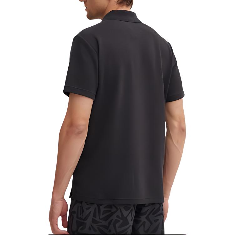 Adidas Originals Essential Trefoil Essentials Waffle Polo Shirt Men Polo Shirts Black IW5803