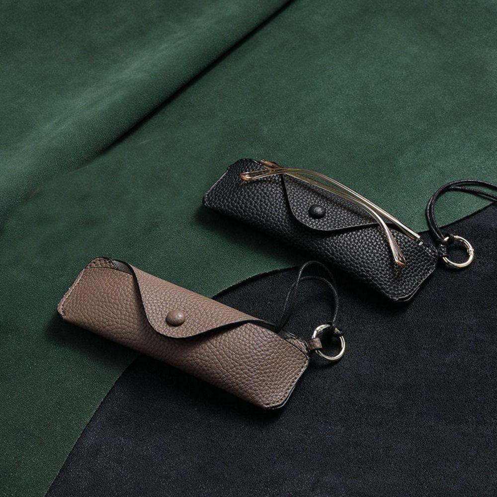 Anti Pressure Sunglasses Storage Bag With Lanyard Glasses Case Retro Protective Cover  Women