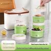 Portable Multi-layer Microwaveable Insulated Bento Box with Ceramic Inner & Soup Cup