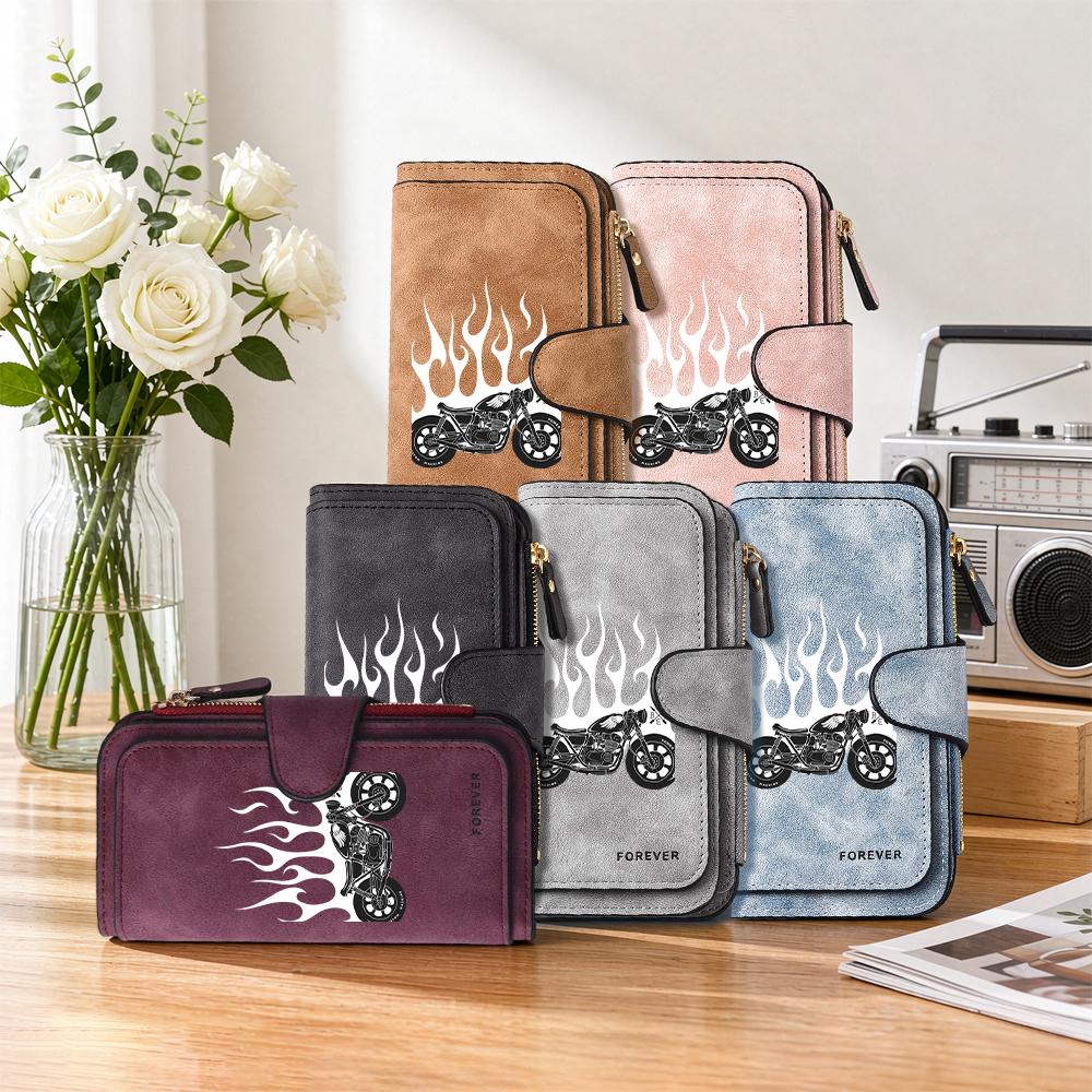 Pirate Skull Long Wallet Casual Portable Card Holder Fashion Purse for Daily Use