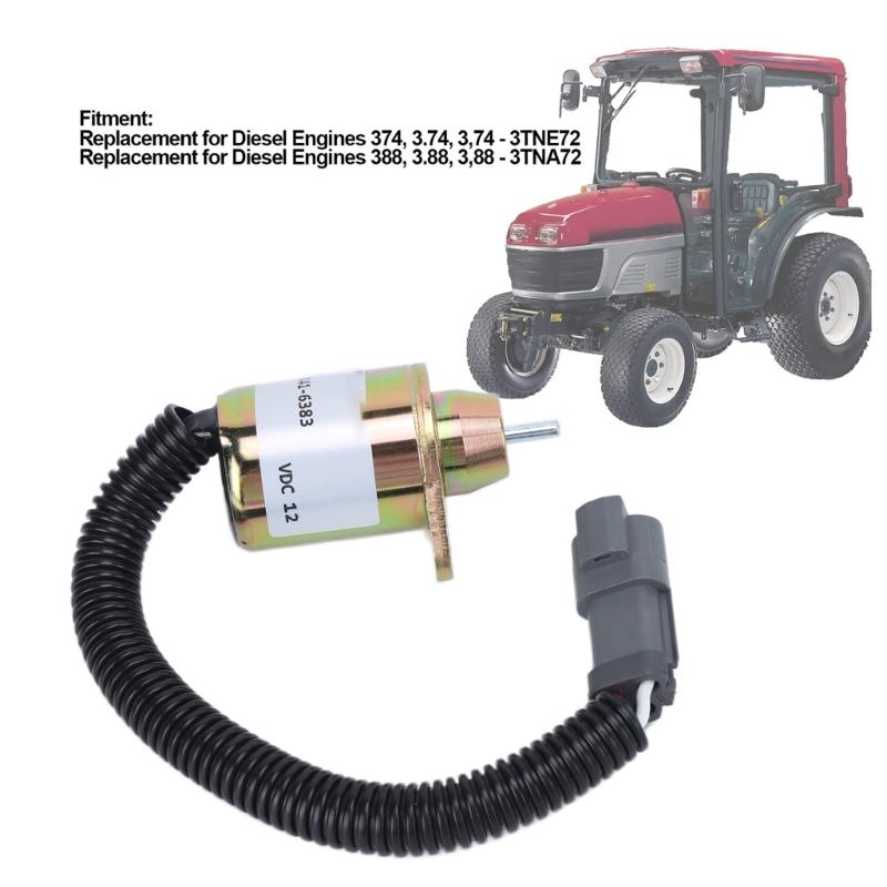 Stable Engine Shutdown Solenoid 12V Engine Shutdown Solenoid Switches Engine Cutoff Solenoid Valves for Engine Motor