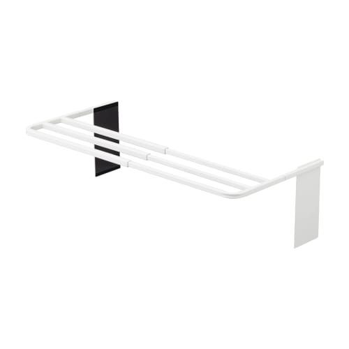 Yamazaki Magnetic Extendable Bath Towel Hanger for Washing Machine, White, Approx. W43 X D32 X H18cm, Plate, Towel Rack, Shelf, 4875