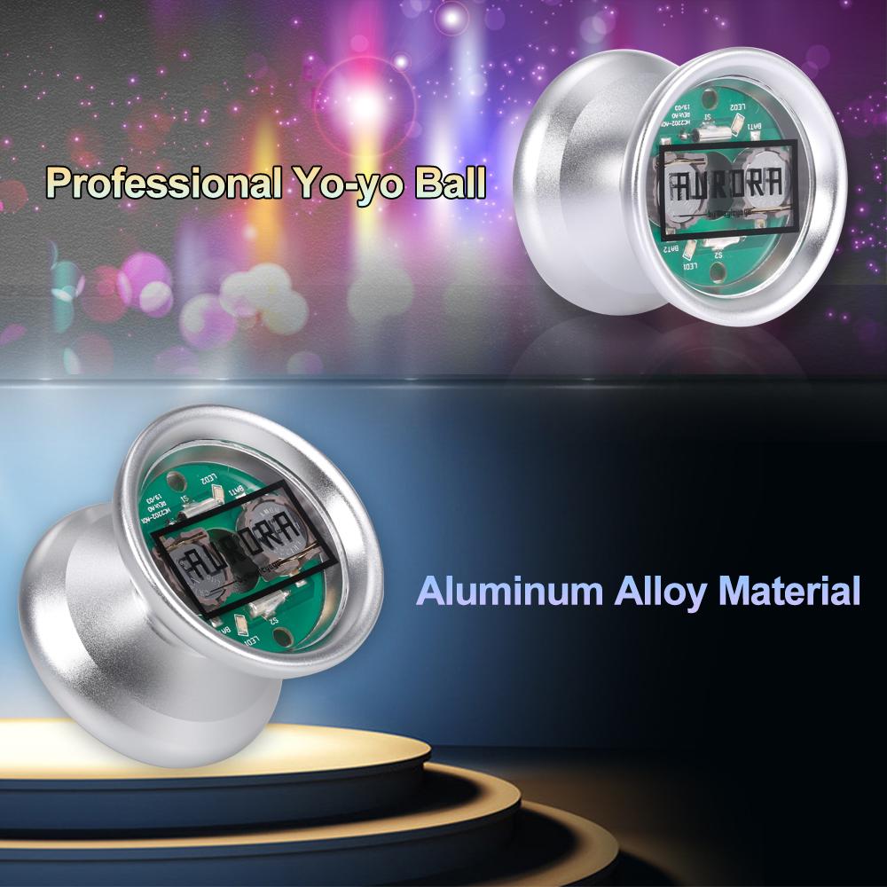 MAGICYOYO Unresponsive YoYo Aluminum Alloy Professional Yoyo Ball with LED Light Cover Remover
