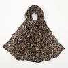 Hot-selling New Leopard Print Chiffon Printed Long Towel IN Wind Soft Skin-friendly Breathable Bag Head Towel Women
