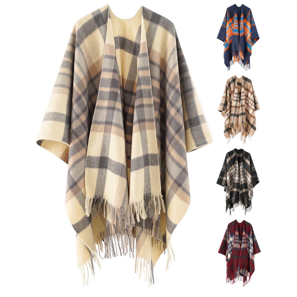 Autumn And Winter Warm Scarves, Shawls, Classic Plaid Straps, Cardigans, And Warm Blankets For External Use