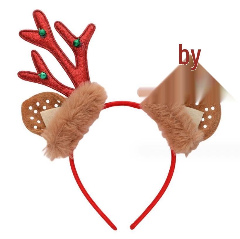 Christmas Reindeer Antler Headband: Plush, Fairy Mori Style for Kids & Adults