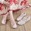 [Duohan] 2024 New Chinese Style Cloth Shoes Cheongsam Temperament Single Shoes Old Beijing Retro Embroidered Shoes Ancient Shoes