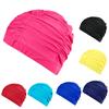 Тканевые шапочки для плавания Нейлоновые тканевые шапочки для плавания Сохраняют прическу, Плиссированные шапочки для купания Шапочки для плавания для длинных волос и коротких волос