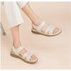 Soft Leather Mother Sandals Women's Middle-aged Non-slip Beef Tendon Soft-soled Women's Sandals Summer New Versatile Outer Flat Shoes