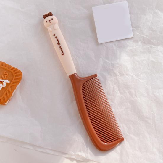 Парикмахерская расческа Yousheng с мелкими зубцами, очаровательная, милая, мультяшная, профессиональная, косметическая, аксессуар для волос, расческа из смолы в виде маленького кролика для студентов