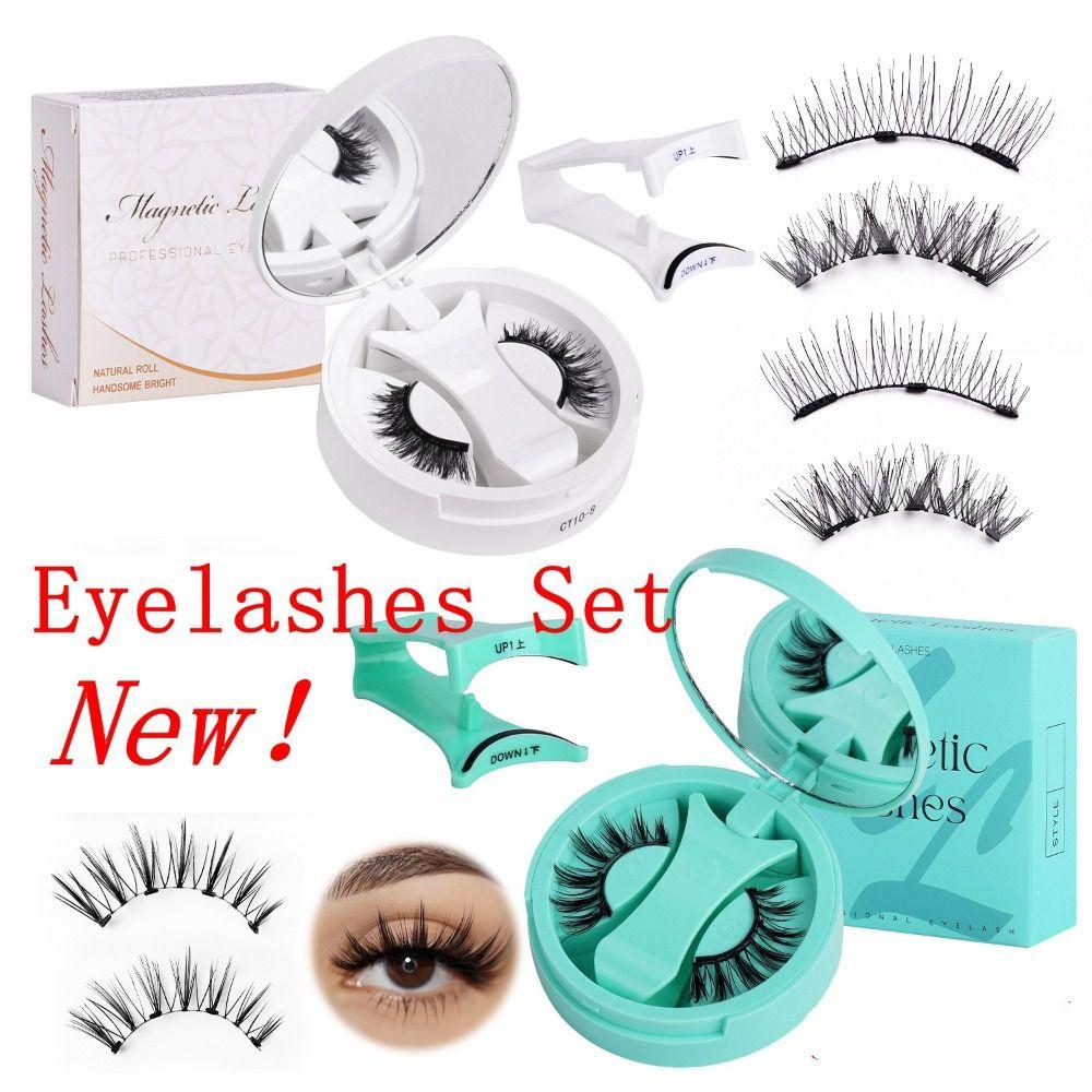 Repeatedly Magnetic Eyelashes with Applicator Magnetic False Eyelashes Women Girls