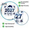 Праздничный декор для дома 2027 Новый год Рождество Статическая наклейка на окно, Клей?Бесплатная наклейка «Снежинка» для украшения вечеринки, многоразовая, для праздника