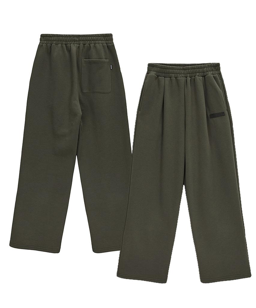 URBANAGE [Non-Fleece Or Fleece-Lined] Daily Standard Wide Pants Khaki