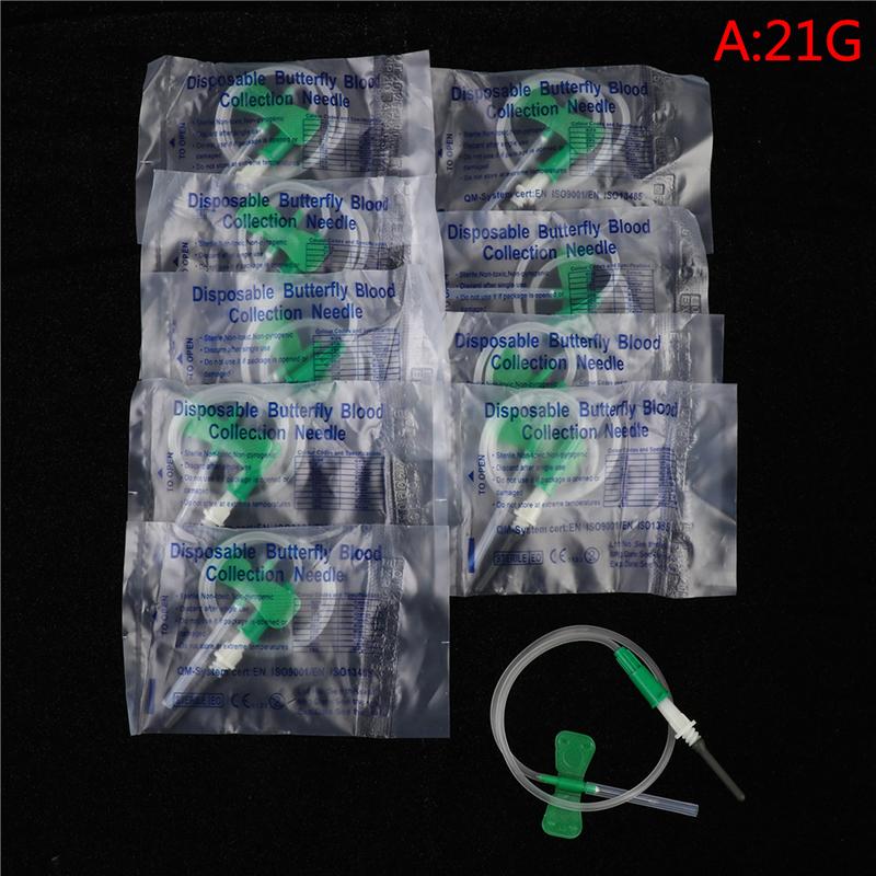 10 шт. медицинская вакуумная игла для сбора крови бабочка безопасная одноразовая инфузия