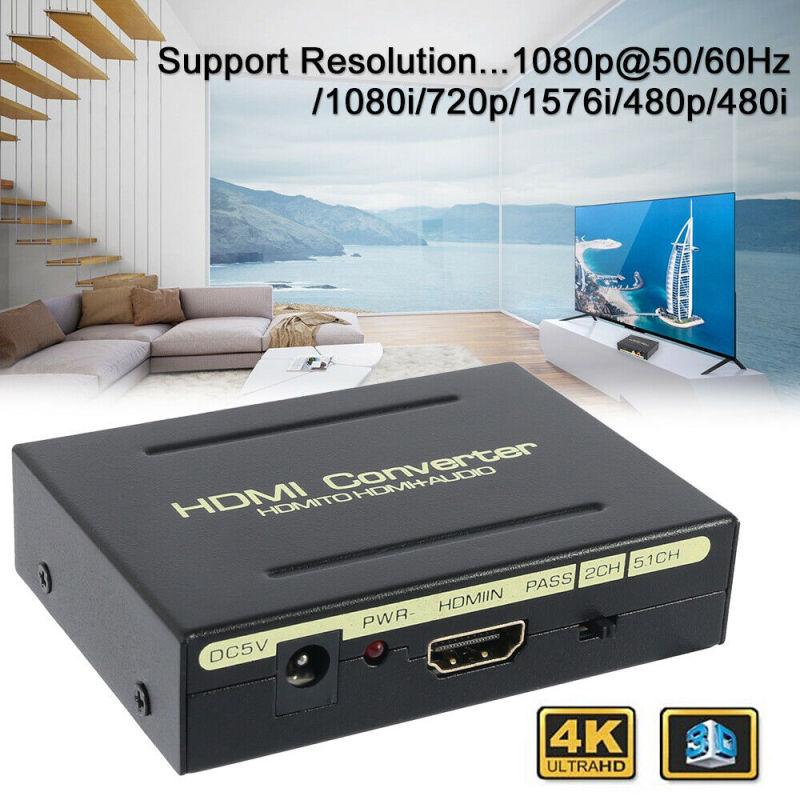HDMI-совместим с оптическим SPDIF RCA, аналоговым аудиоэкстрактором, преобразователем, разветвителем 1080P