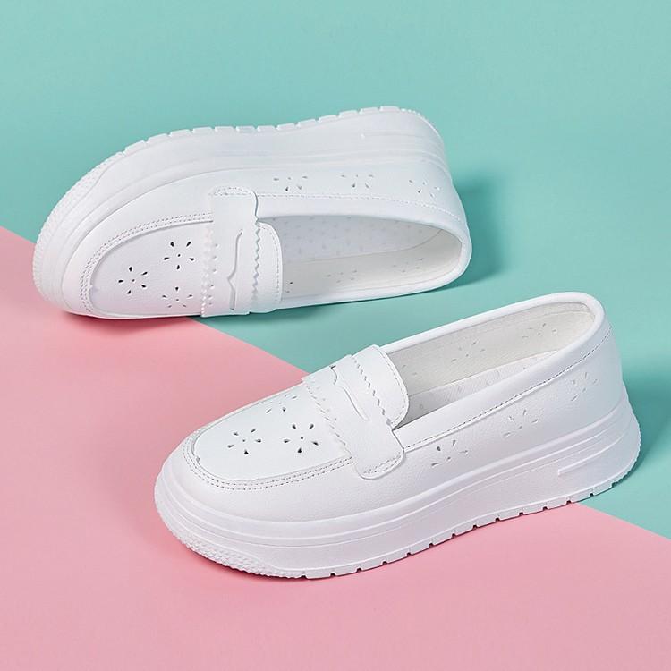 Height-increasing Medical Special Shoes Nurse Shoes Women's Soft Soles Light and Breathable Thick Soles Not Tired of Foot Work One Pedal White Shoes
