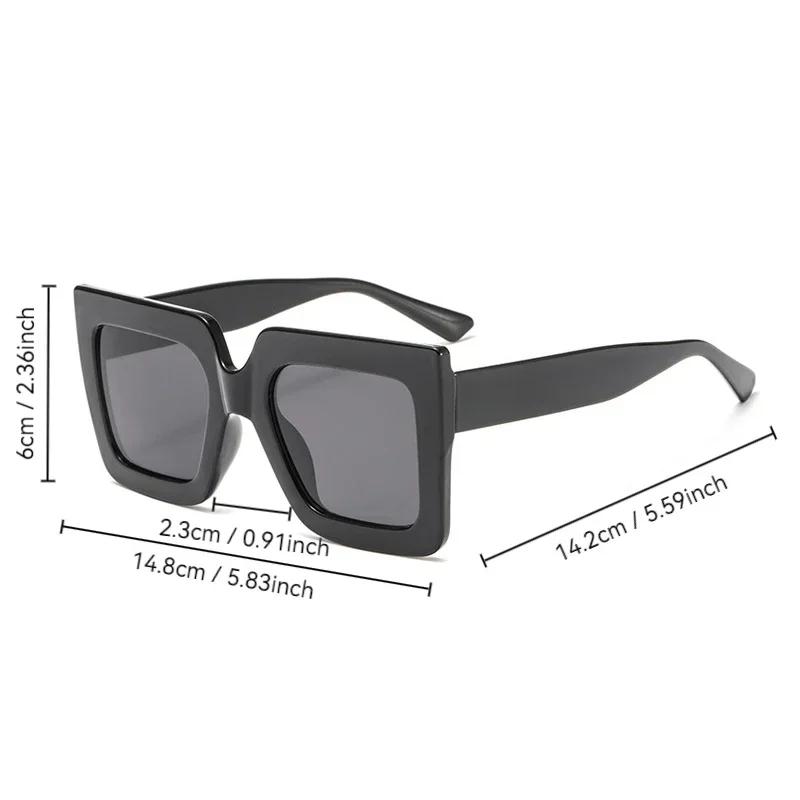 Outdoor Big Square Sunglasses Women Men Lovely Geometric Sun Glasses Mirror Black Colors Oversized Designer Brand Fashion