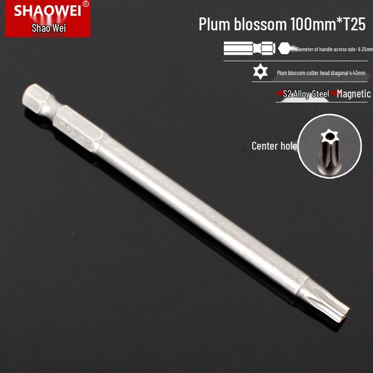 Магнитная 50-мм отвертка-звездочка и набор шестигранных бит для электродрелей