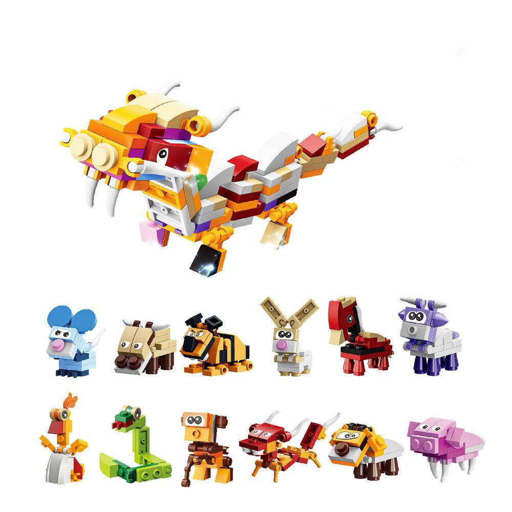 Small Particles Domestic Building Block Transparent Marine Life Toy Compatible Lego Puzzle Assembly Children'S Gift