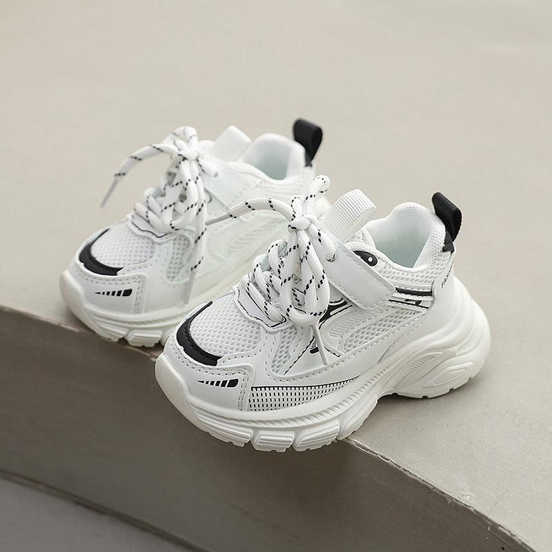 Boys Spring Autumn Breathable Mesh Dad Shoes Soft Sole Lightweight Casual Running Sneakers For Kids