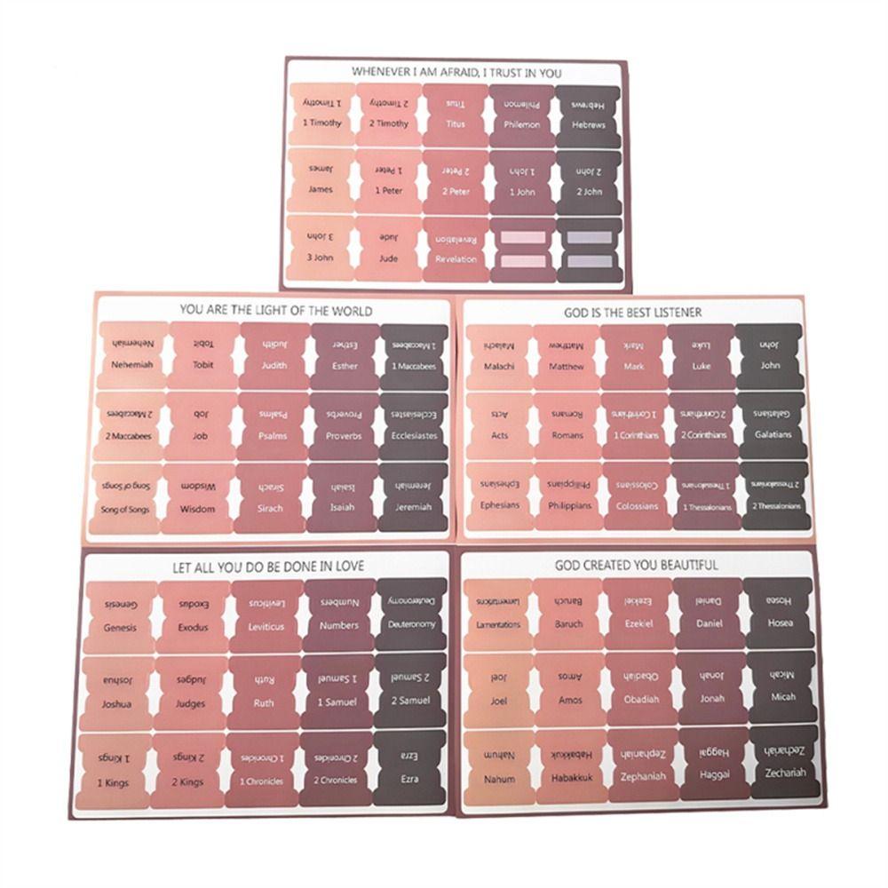 5 Sheet Bible Sticker Writable Bible Label Book Accessories Bible Index  Bookmark