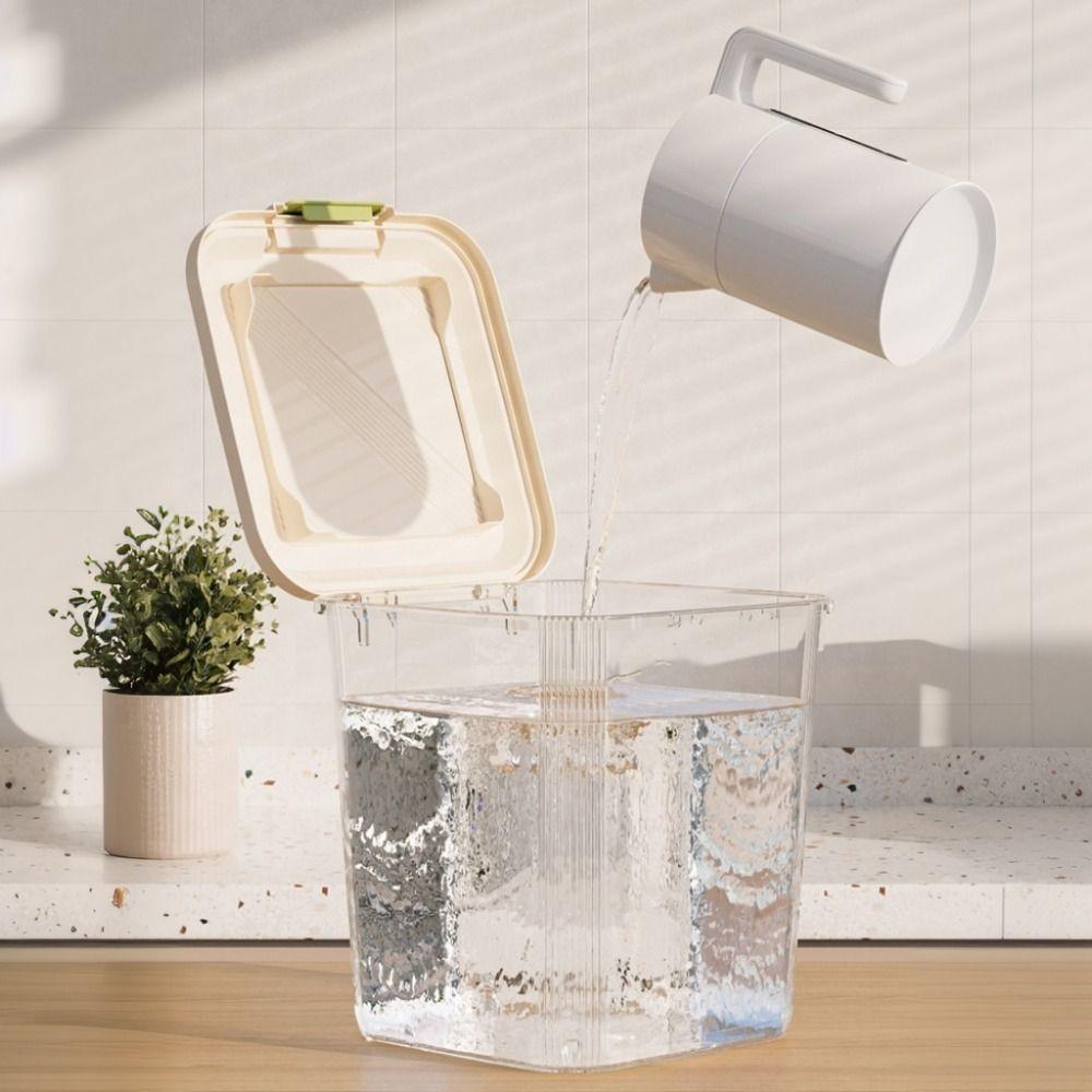 Insect Proof Pet Food Container with Wheel Rice Dispenser Durable Pet Food Storage Jar Flour
