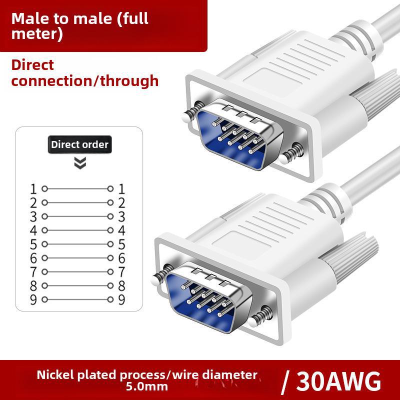 Последовательный удлинительный кабель RS232 DB9 «папа-мама», доступен в длинах 1,5 м, 3 м, 5 м