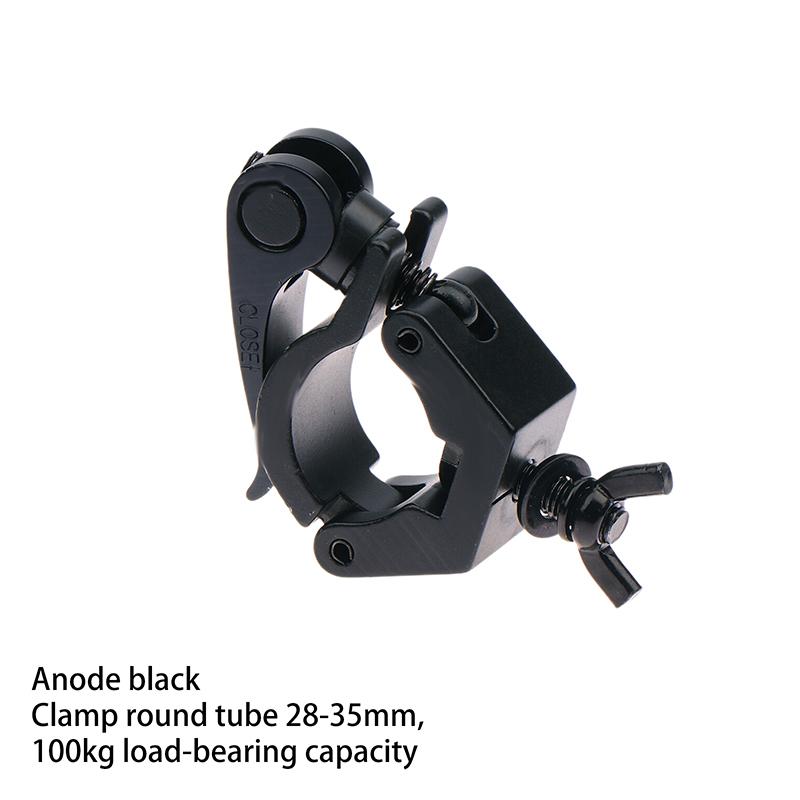 1 Piece Aluminium Truss Clamps 28-32mm Tube O Hook Stage Lighting Mount Bracket Fast Lock Lighting Clamp
