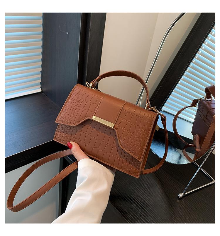 Модная и популярная сумка-мессенджер с рисунком крокодила, женская сумка через плечо, летняя универсальная маленькая квадратная сумка 2024 года