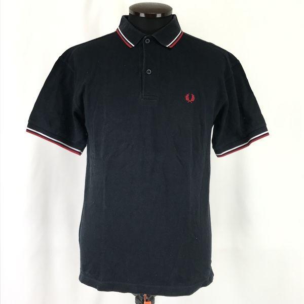Сделанная в Англии футболка-поло с коротким рукавом FRED PERRY Tip Line мужская S черная вышивка логотипа топы рубашки cBH718(ИСПОЛЬЗОВАЛ)