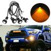 4PCS LED Amber Flashing Light Bar Car Truck Hazard Recovery Strobe Lamp Set