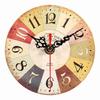 1Pc Artistic Creative European Style Round Antique MDF Home Office Wall Clock Decoration New
