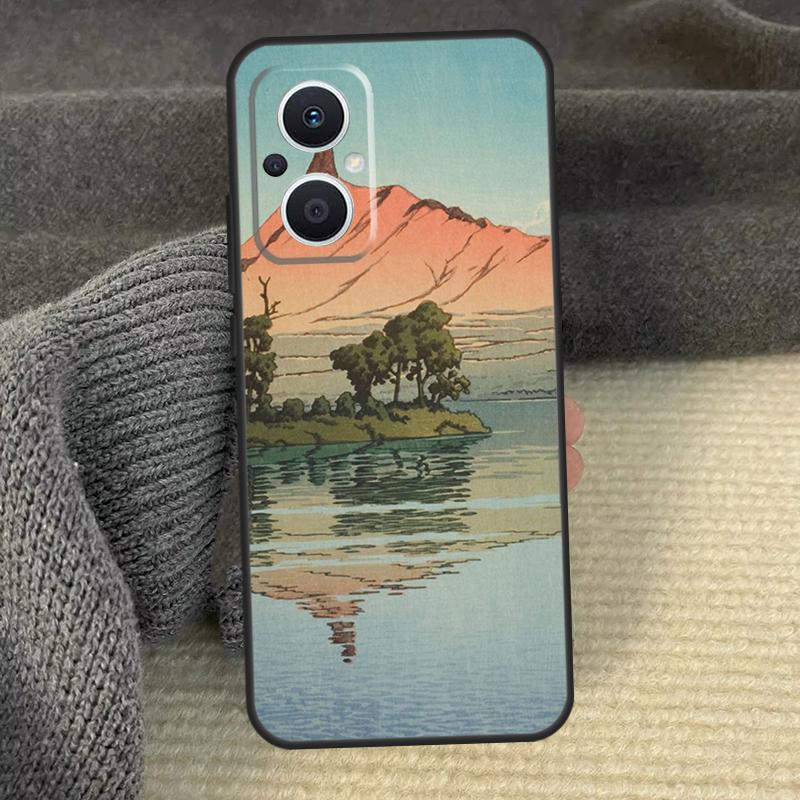 Японская Укиё-э Чехол для телефона для OPPO Reno 12 F 13 13F 11 8T 7 8 10 Pro OPPO Find X8 X6 Pro X3 X5 Lite Чехол