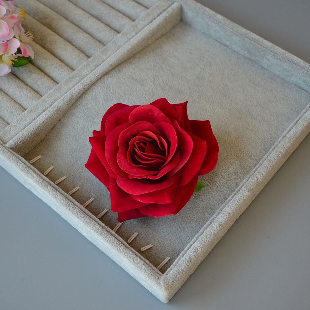 Винтажная красная роза заколка для волос сбоку для танцевальных выступлений