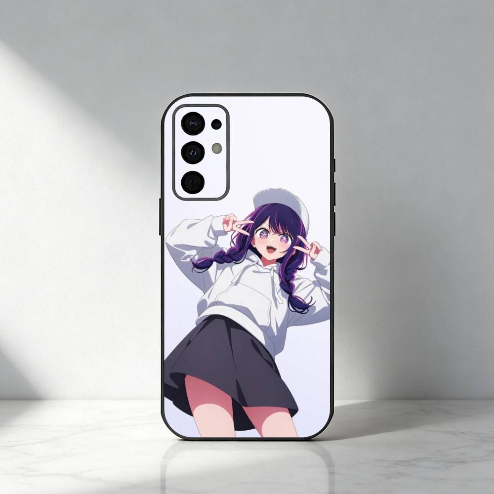 O-Oshi N-No K-Ko Хошино Ай Чехол для телефона Samsung S25, S24, S21, S22, S23, S30, Ultra, S20, Plus, Fe, Note, 5G Черный Чехол
