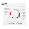 Religious Jewelry for Prayer Handmade Story of Jesus Bracelet, Adjustable Symbol Bracelet Faith Based Women Womens, Stackable Braided Bead Wrap