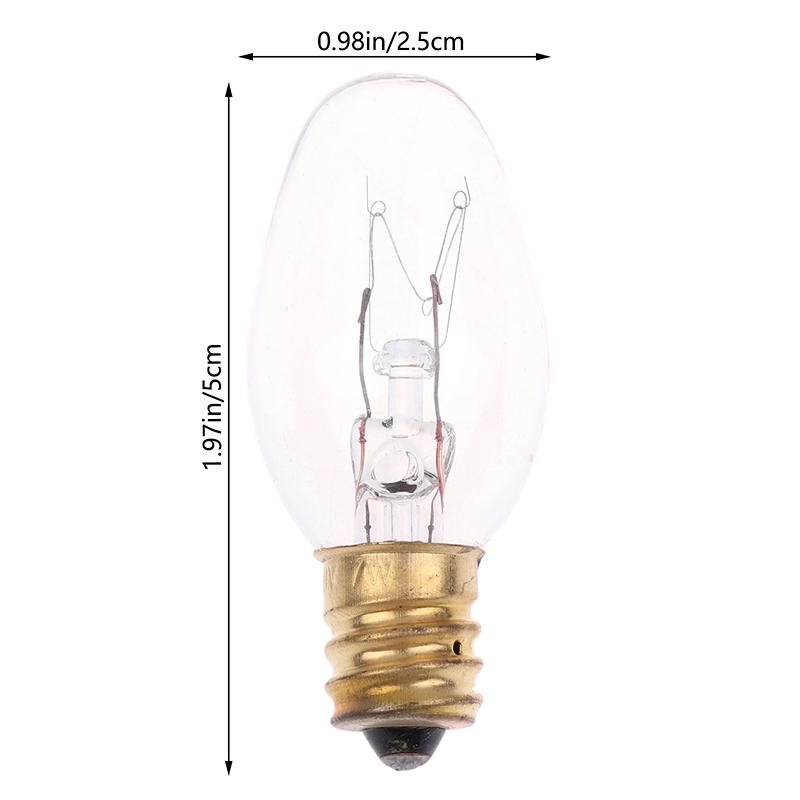 10 шт. E12 120 В 7 Вт Прозрачная лампа накаливания теплого желтого цвета для украшения, солевая вытяжка, лампа для холодильника