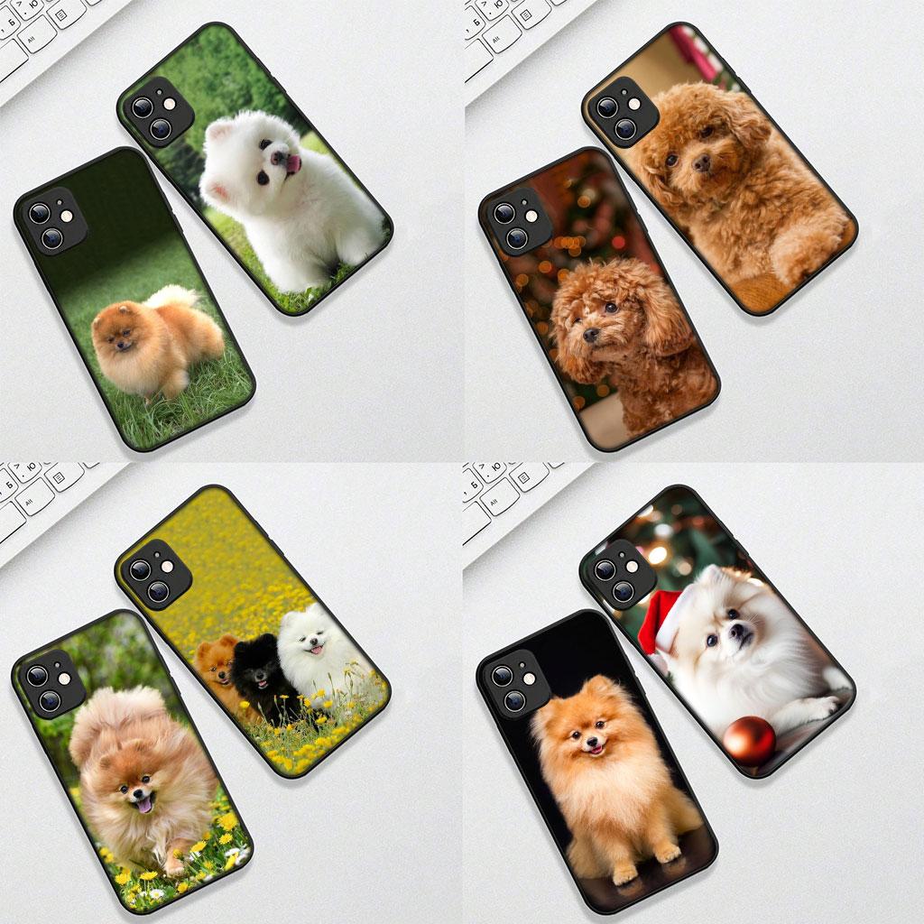 Чехол для собаки Бишон Фризе Померанский Шпиц Пудель для Apple iPhone 17 16 Plus 13 12 Pro Max Mini X XR ProMax 16E 15+ 16Plus Air Case