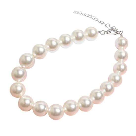 Ошейник для домашних животных, модные украшения для домашних животных, ожерелье с воротником из белого щенка из искусственного жемчуга для свадьбы