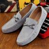 Fashion Men Loafers Business Shoes Suede Leather Soft Sole Male Casual Shoes Retro Flat Dress Shoes Moccasins Designer Slip On Men Shoe